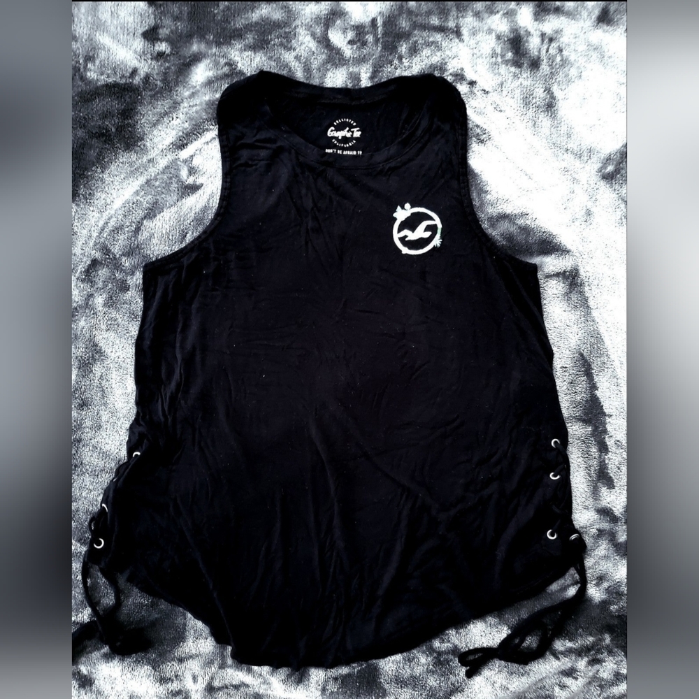 NWOT RARE Black Hollister Racer Back Tank Top SIZE S